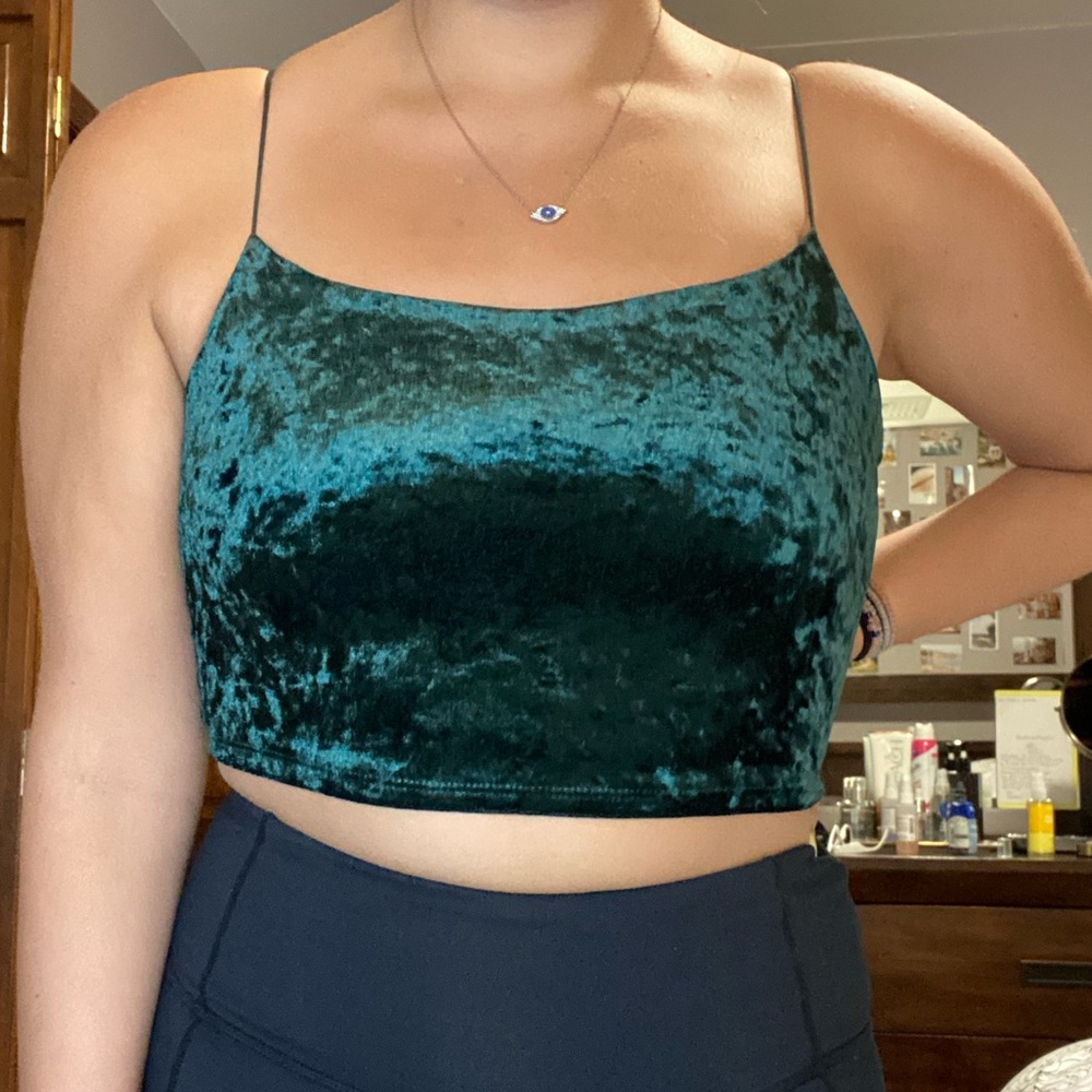 Garage Velvet Cropped Cami